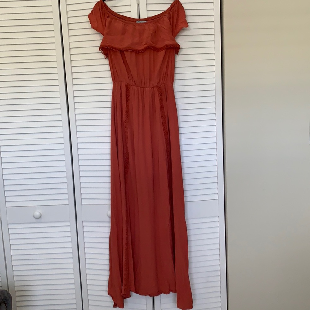 Rust Orange Maxi Dress